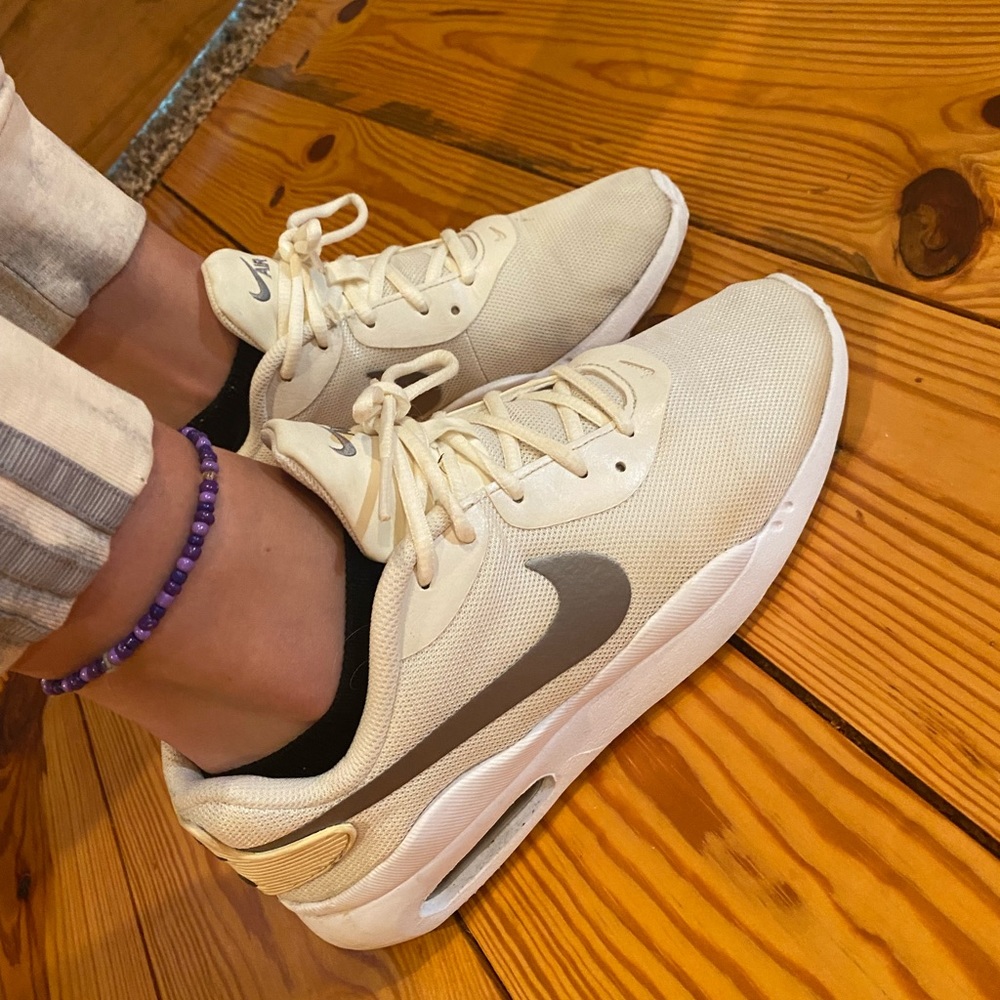 Cream Nike shoes